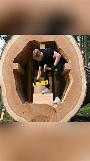 Half Man, Heavenly Vision – Building a Magical Wooden Dream Home #shorts