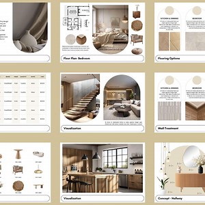 Interior Design Presentation | Interior Design Project Template | Client Presentation | Canva Template | Adobe Indesign Template - Etsy UK