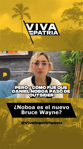 22K views · 228 reactions | ¿Qué tienen en común Bruce Wayne y Daniel Noboa? Para algunos mucho y para otros nada. En @vivalapatriaecu , @melissacamana te cuenta que hay de parecido. Pilas que tenemos nuevo episodio este jueves a las 21:00. | La Posta | Facebook