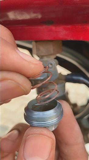 Fuel Spring 😯 Bike Experiment 🤯 #shorts #bikerepair #bikerestoration #experiment