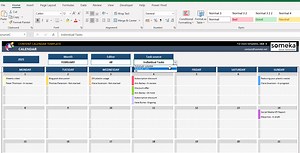 Content Calendar Excel Template