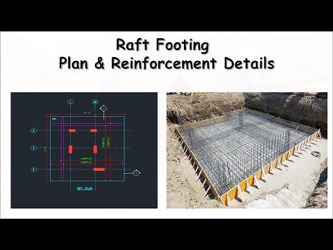 Raft Footing Plan & Reinforcement Details | How to provide raft footing reinforcement details | Raft