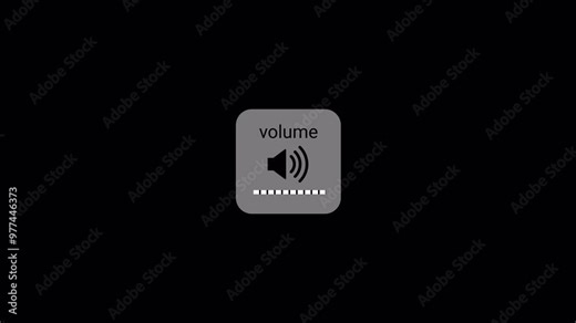 Volume up down Slider Bar animation, Mobile Volume animation in 4k, Sound volume level control on off mute button. speaker Sound setting Control Panel, Playback Music audio scroll slider. Stock Video