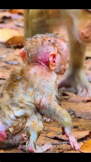 Life of Monkeys: Oh, why is the mother monkey beating the baby monkey so badly? Poor thing!