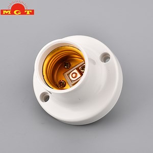 [Hot Item] Custom LED Bulb Lamp Holder Screw 2 Pin White E27 Base Socket Lamp Holder