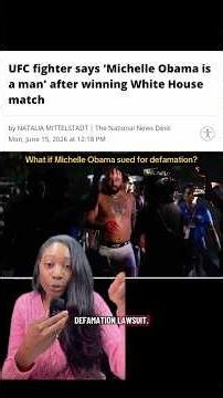 UFC fighter calls Michelle Obama a man at the White House. #MichelleObama #ufc #defamation