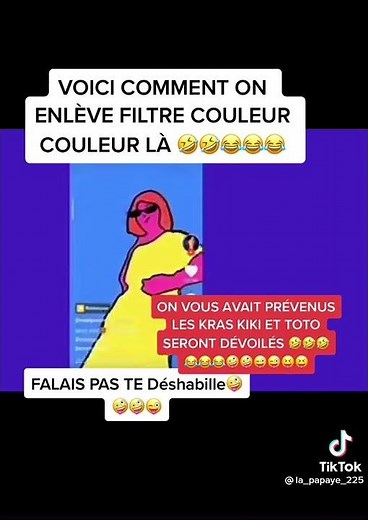 Voici comment on enlève le filtre.