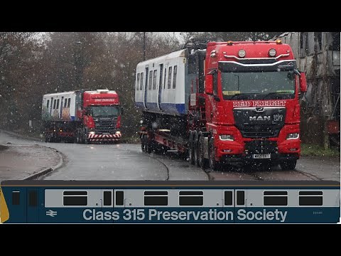 Class 315 arrives at the Llanelli & Mynydd Mawr Railway