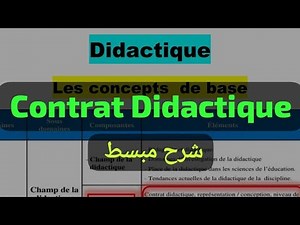 Contrat didactiqueشرح العقد الديداكتيكي