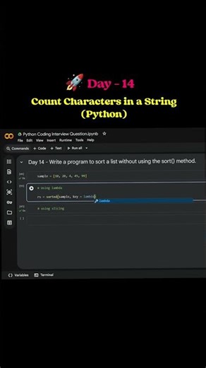Day 14 - Sort a List Without Using sort() (Python)