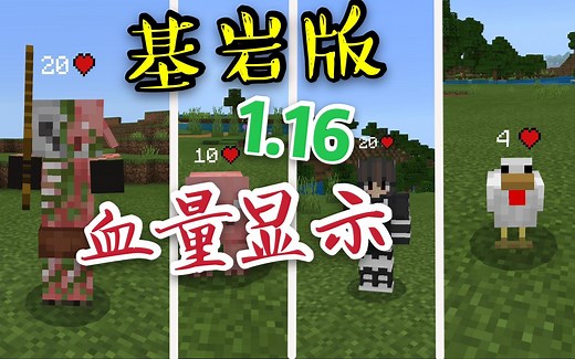 【Minecraft】基岩版1.16血量显示，体验非常不错