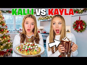 KAYLA VS KALLI HOLIDAY BAKE-OFF 👩🏼‍🍳🍪😱 #baking #contest #viral #trending #christmas #popular #cute