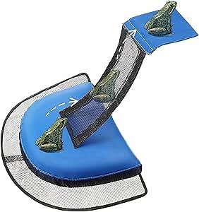 Critter Saving Pool Ramp - Easy Setup Swimming Pool Accessories for Inground Pools, Pool Frog Saver, Animal Pool Float and Escape Device for Frogs, Mice, Squirrels, Lizards, Birds, Chipmunk Blue