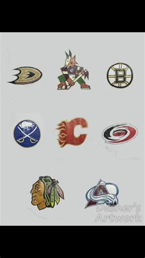 My drawing of all current NHL team logos #drawing #logos #nhl