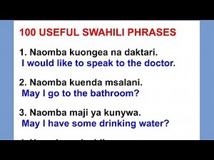 100 Swahili Useful Phrases