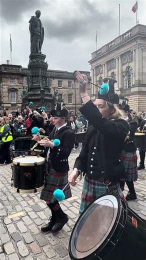 Scottish folk dance, Tartan Parade & Pipe Bands taking over the Royal Mile, Edinburgh | Scotland UK