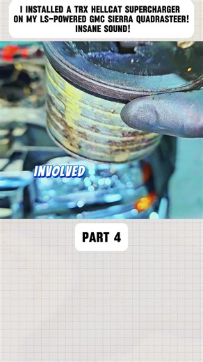 I Installed A TRX HELLCAT Supercharger On My LS-Powered GMC Sierra Quadrasteer! INSANE SOUND! part 4 #legitstreetcars #foryou #buildcar