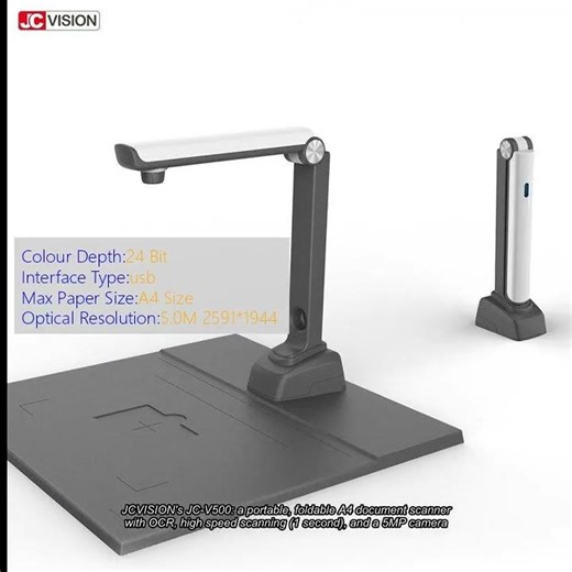 Foldable Portable Document Scanner OCR High Speed Book Scanner SKD API DEMO
