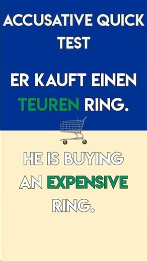 QUICK TEST: German Accusative Adjective Endings! #learngerman