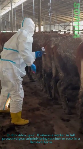 Cattle Vaccination Procedure: Observe How Livestock Workers Inject Vaccines to Cows!