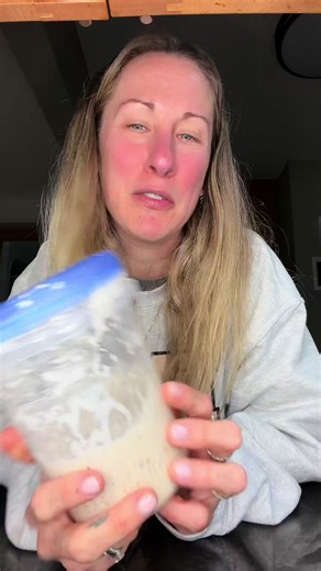 He definitely did NOT make that English muffin. #sourdough #sourdoughstarter #baking #bread