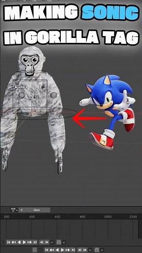 Making Sonic The GorillaHog in Blender! #foryou #gorillatag #capcut #fyp #fypシ #fypシ゚viral #blender