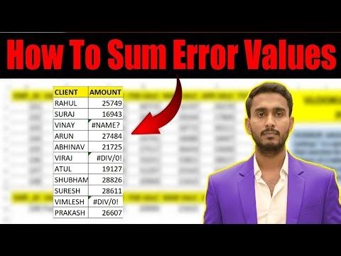 How to Sum Error Values in Excel | SUM with Errors Explained