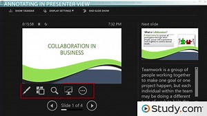 How to Present Your PowerPoint Slideshow: Annotations, Presenter View, and Navigation - Video | Study.com