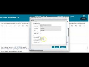 Math 14 HW 3.3.29 Construct a boxplot and identify the​ 5-number summary using StatCrunch