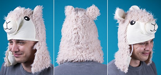 Spitting Llama Hat: A furry llama hat that sprays water!
