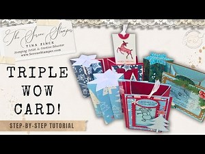 Triple WOW Card – Full Step-By-Step Tutorial | Star Fold + Bay Window + Magic Slider