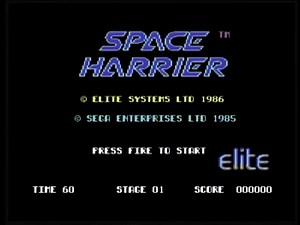 Space Harrier Commodore 64 PAL Gameplay