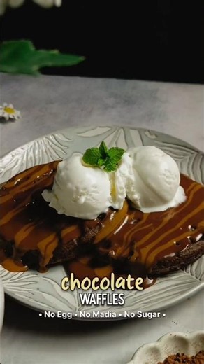Eggless Chocolate Waffle Recipe