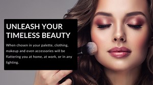 Color Me Beautiful Winter Swatch Fan, Color Guide Book for Selecting Clothing, 48 Custom Makeup Chips