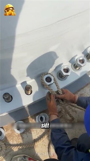 The Process of Tightening Giant Bolts at a Wind Power Plant Construction Site!