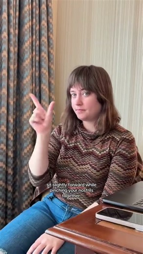 What to do in a nosebleed.