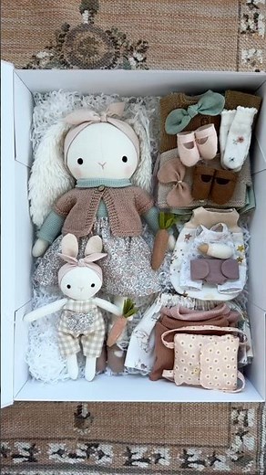 Make a handmade bunny doll this Easter with my sewing patterns 🌸 #sewing #easterbasket