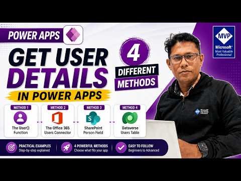 Power Apps User Details Tutorial | User() vs Office 365 vs SharePoint vs Dataverse