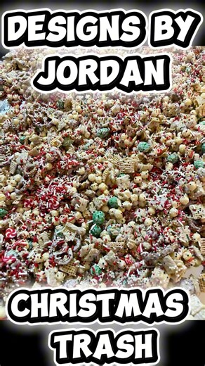 Here it is! My Christmas Trash recipe…it’s taken me years to share this! So I hope y’all enjoy! Ingredients: 1- Box of KIX Cereal 1- box of Rice Chex cereal 1- box of corn Chex Cereal 1- bag of pretzels 1- BIG bag of Peanut M&M’s 1- large container of salted peanuts 4-packages of White almond bark Sprinkles Dump all dry ingredients(cereal, pretzels, m&m’s, and peanuts) into a LARGE mixing bowl. In a microwave safe bowl, melt your almond bark. Once almond bark is melted, add almond bark to your d