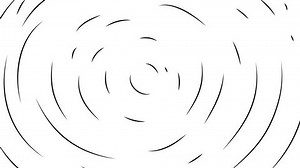 Animation with dynamic doodle lines on a white screen. The concept of outgoing waves, rotation, velocity. Stock video in 4k with rotation.