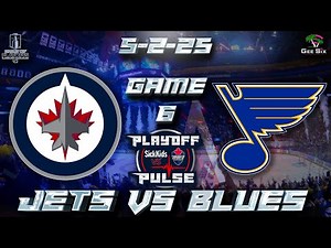 5-2-25 Winnipeg Jets vs St Louis Blues Game 6 Game Audio | NHL Playoffs Streamcast & Chat