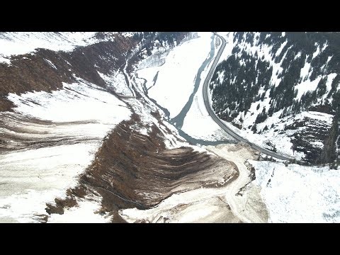 Avalanche aftermath near Valdez, Alaska *4K*