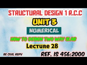 ‪@learnwithshruti7680‬ RCC 1 - Two way simply supported slab