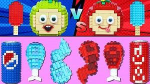 شهر لگو - اسباب بازی لگویی - استاپ موشن لگویی - لگو جدید چالش آبی قرمز