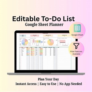 To-do List Google Sheet Template: Daily Task Tracker (digital Download) - Etsy