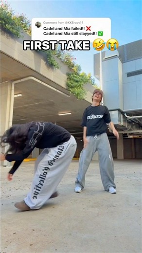 FAIL!🤣😭 - Cadel and Mia #blooper #funny #couple #shorts