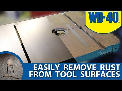 Remove Rust from Tool Tables with WD-40, Scotch-Brite, and Sandpaper