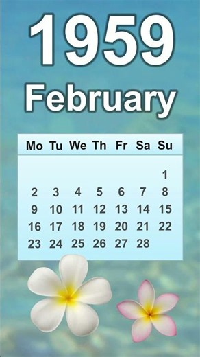 February 1959 Calendar