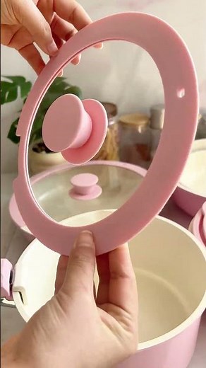 Astercook 21-Piece Pink Cookware Set | Nonstick Pans & Detachable Handles for Easy Cooking