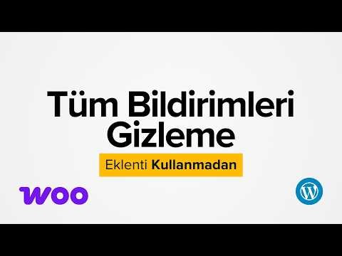 WordPress & WooCommerce Yönetici Bildirimlerini Kapatma | WordPress Kod Çözümü